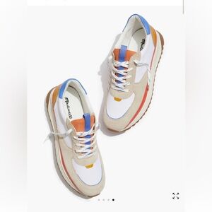 Madewell Kickoff trainer in light sand multi